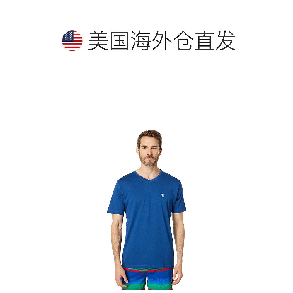 【美国直邮】u.s. polo assn. 男士 上装T恤短袖进口纯棉刺绣 - 图1