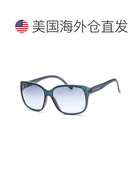 自营Calvin Klein Women's 60mm Blue Crystal Sunglasses - blue