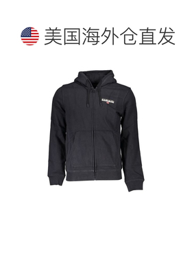 自营Napapijri Cotton Men's Men's Hoodie - black 美国奥莱直发