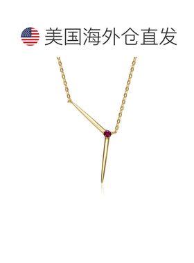 自营geneviveSterling Silver 14K Gold Plated with Colored Cub