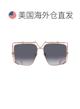 自营Valentino浅灰色不规则女士太阳镜VLS-116 A 59 - multi 美国