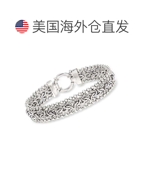 自营925 纯银 Ross-Simons 拜占庭串珠手链 - 8 英寸 美国奥莱直