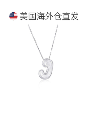 自营simonaSterling Silver, Bubble 'R' Initial Necklace - sil