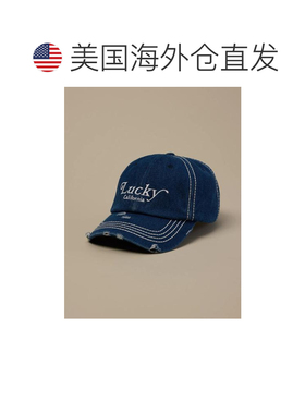 自营lucky brandLucky品牌对比缝线牛仔帽-蓝色 美国奥莱直发