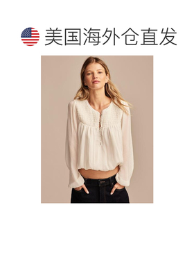 自营Lucky Brand Women's Smocked Bubble Top - natural 美国奥