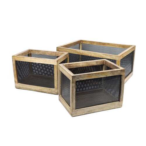 自营happimess Fallon Modern Minimalist Handmade Wooden Metal - 图0