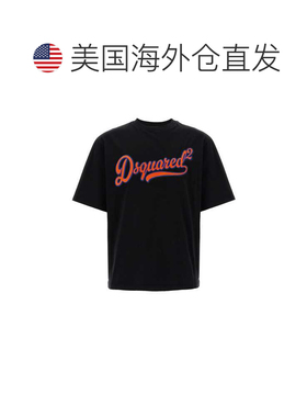 自营Dsquared2 Men's Sponge Patch T-Shirt - black 美国奥莱直
