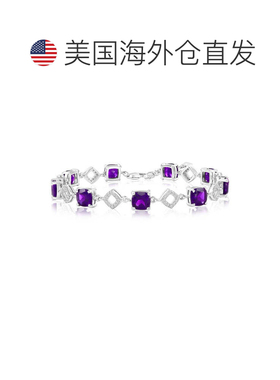 自营simonaSterling Silver, Square Gemstone Bracelet - purple
