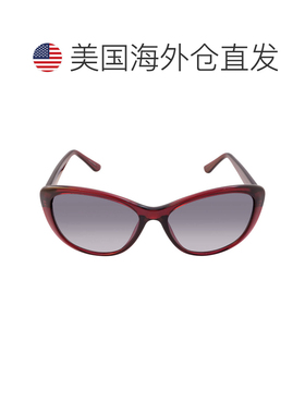 自营Calvin Klein Grey Gradient Cat Eye Ladies Sunglasses CK1