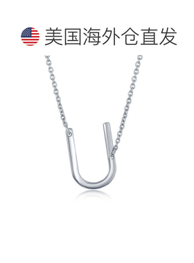 自营 simona纯银侧面初始项链 - u 美国奥莱直发配饰