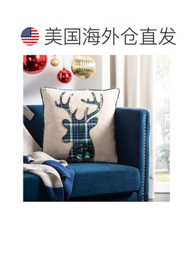 自营safaviehBlitz 枕头 - 米色/绿色 美国奥莱直发
