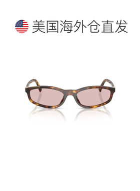 自营miu miu0Mu A06S Geometric Honey Havana Sunglasses - pink