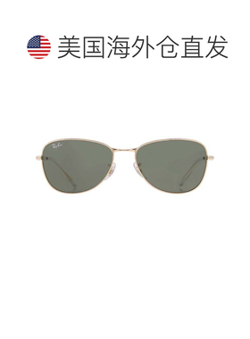 自营ray-banRay Ban绿色椭圆形男女通用太阳镜RB3733 001/31 56 -