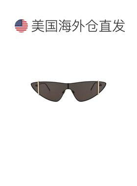 自营saint laurent猫眼框架金属太阳眼镜-黑色 美国奥莱直发