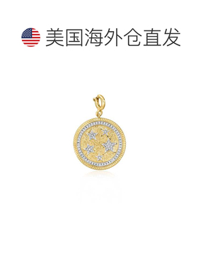 自营Ross-Simons Diamond Stars Medallion Charm in 18kt Gold O