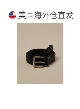 自营lucky brandLucky品牌编织皮带-黑色 美国奥莱直发