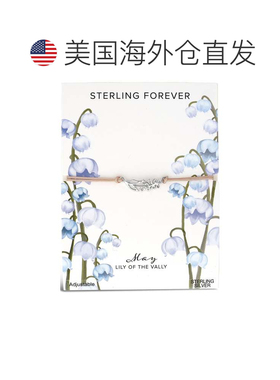自营sterling forever纯银 Birth Flower Bolo 手链 - 铃兰 美国