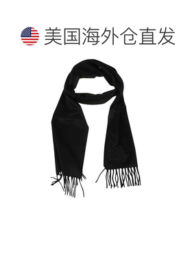 自营max maraWsdalia流苏羊绒围巾-黑色 美国奥莱直发