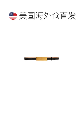 美国直邮自营khaite黑色柏林小牛皮皮带-黑色 美国奥莱直发腰带