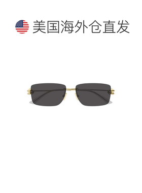 自营bottega venetaBv1126s无框矩形太阳镜-灰色 美国奥莱直发