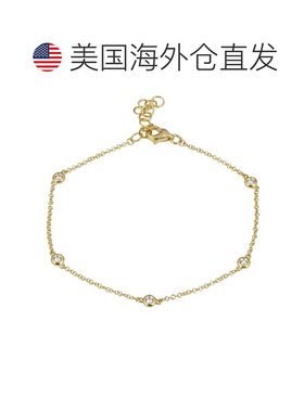 自营sabrina14K Yellow Gold Diamond Bezel Bracelet - yellow g