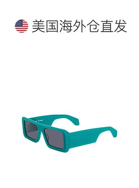 自营Off-White Sunglasses Square Full Rim, Teal Frame And Dar