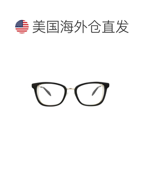自营alexander mcqueen方形醋酸纤维光学眼镜框-黑色 美国奥莱直