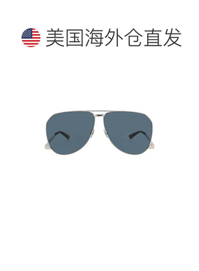 自营saint laurent飞行员镜框金属太阳眼镜-银色银色蓝色 美国奥