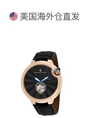 自营Christian Van Sant Men's Black dial Watch - black 美国奥