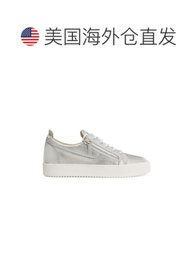 自营Giuseppe Zanotti Fabric Low Top Men's Sneakers - silver