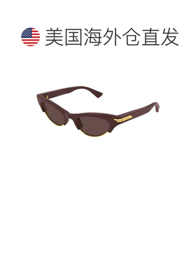 自营bottega veneta金色Bv1431s醋酸纤维猫眼太阳镜-灰色 美国奥