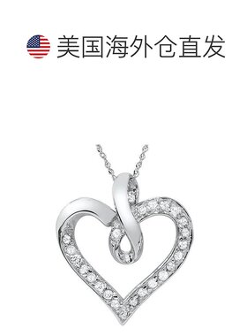 自营 pompeii31/4 克拉钻石曲线心形吊坠项链，白金、黄金或玫瑰