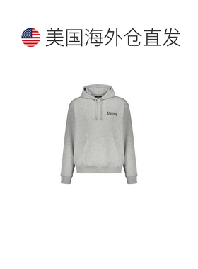 自营Balmain Cotton Men's Hoodie - gray 美国奥莱直发