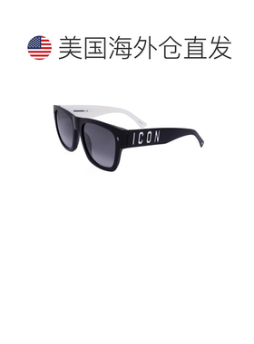 自营Dsquared2男士55毫米黑色白色太阳镜ICON0004-S-80S-55-黑色