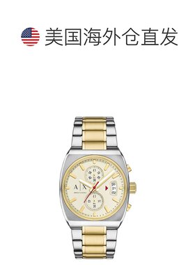 自营Armani Exchange Men's Oliver Cream Dial Watch - cream 美
