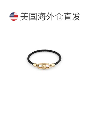 自营philipp pleinYellow Gold Leather Bracelet PLEIN EDGE - b