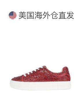 自营Betsey Johnson Sidny Sneaker Women's Red Rhinestone Plat