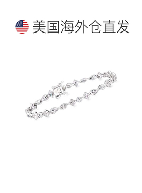 自营Ross-Simons Multi-Shaped CZ Bracelet in Sterling Silver