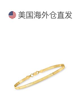 自营 Ross-Simons 3 毫米 14 节黄金人字形手链 - 8 英寸 美国奥