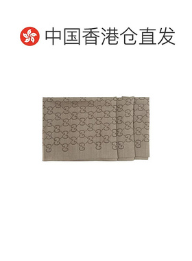 香港直邮Gucci古驰羊毛真丝围巾春秋薄款披肩男女同款简约百搭