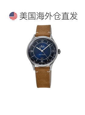 自营Mido Multifort Patrimony Blue Dial Leather Strap Men's W