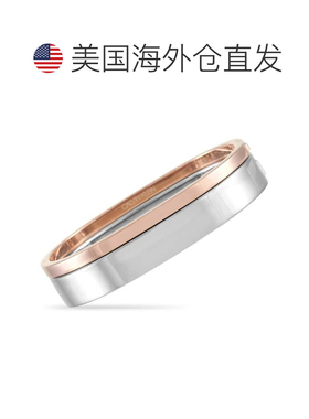 自营Calvin Klein Hook 不锈钢玫瑰金 PVD 闭合手镯手链套装 美国