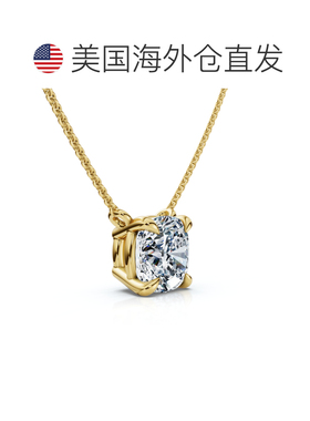 自营pompeii31Ct Cushion Solitaire Diamond Pendant 14k Gold 1