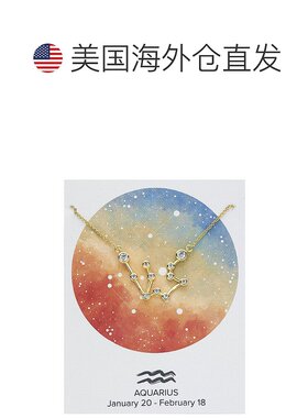 sterling forever\'When Stars Align\' 星座项链 - 水瓶座金色