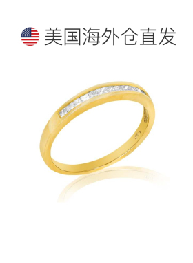 自营 vir jewels1/4 cttw 公主方形切割钻石结婚戒指 14K 黄金通