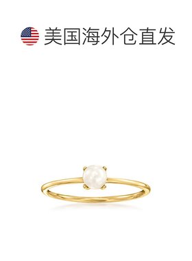 自营 RS Pure by Ross-Simons 4 毫米养珠戒指 14kt 黄金 - 黄色
