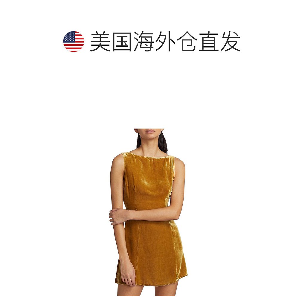 美国直邮Reformation女士真丝礼服连衣裙吊带桑蚕丝-图1