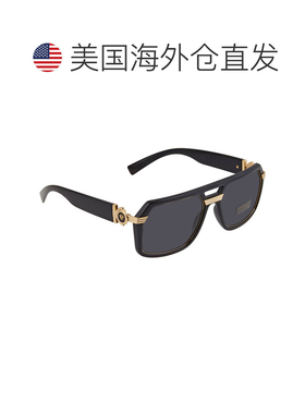 自营Versace Dark Grey Geometric Men's Sunglasses VE4399 GB1/
