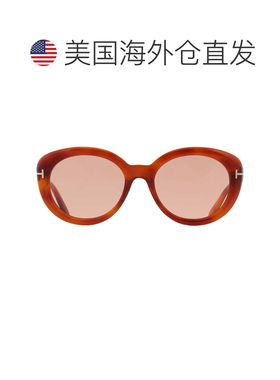 自营Tom Ford Lily Photochromatic Pink Oval Ladies Sunglasses