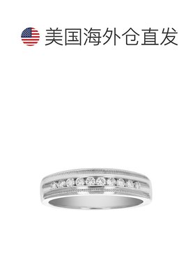 自营 vir jewels1/4 cttw SI1-SI2 认证机器钻石婚戒锯状滚边 14K